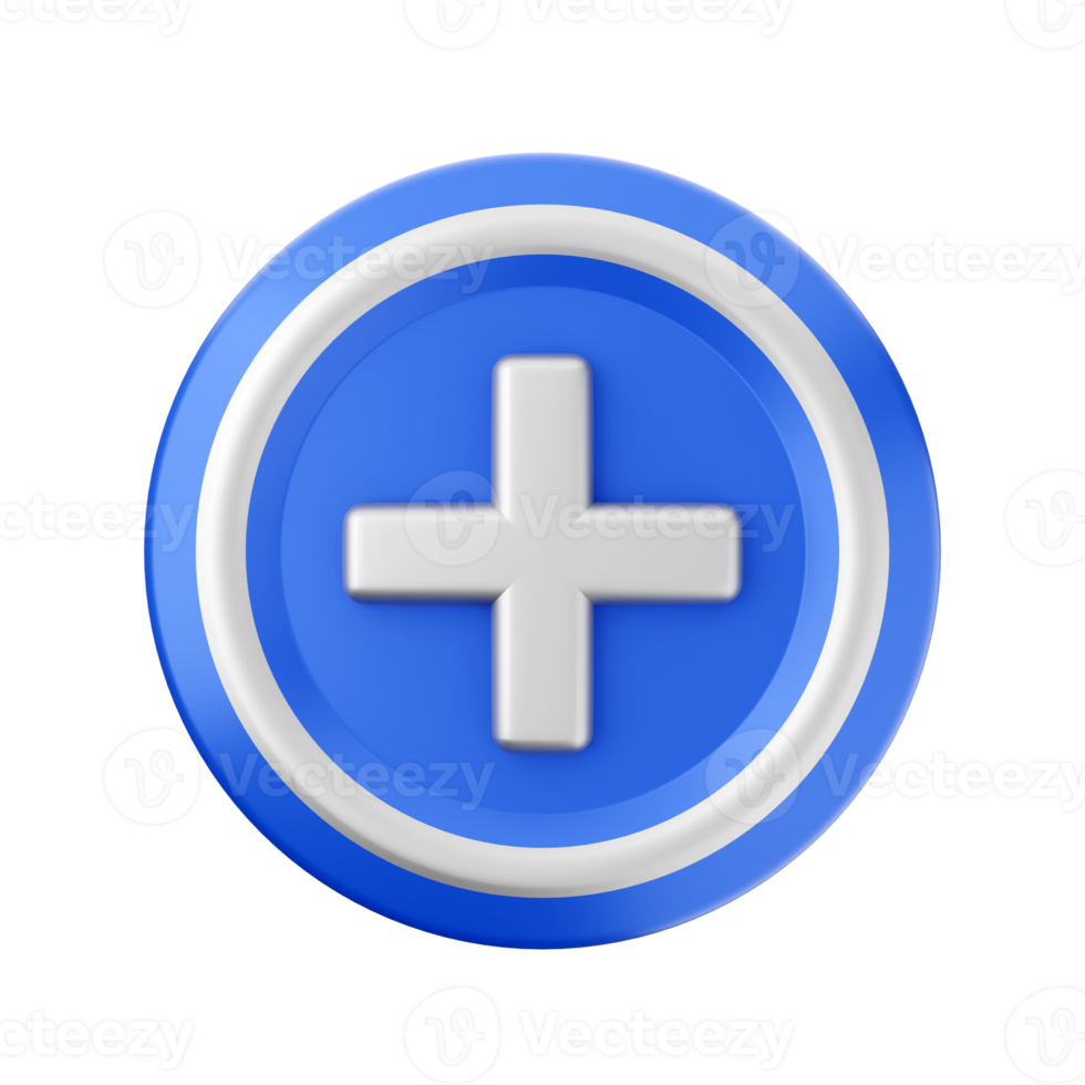 3d add new create icon render illustration png