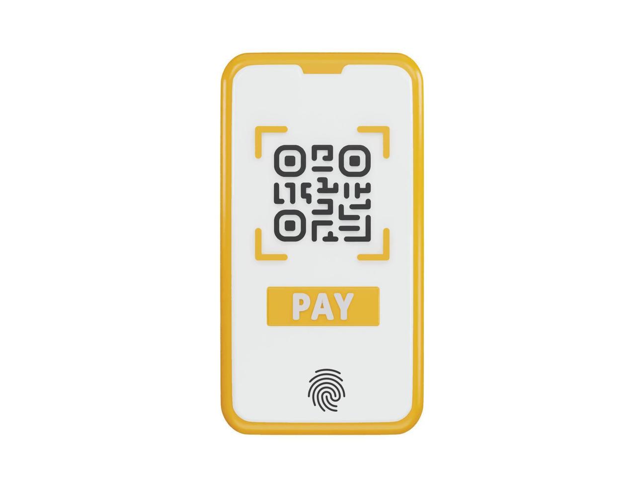 online payment with qr code icon 3d rendering vector illustration