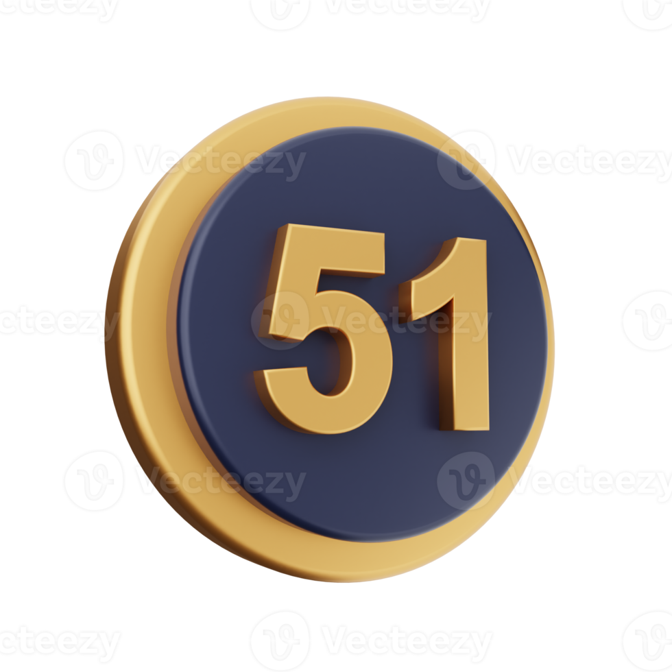 3d number icon illustration png