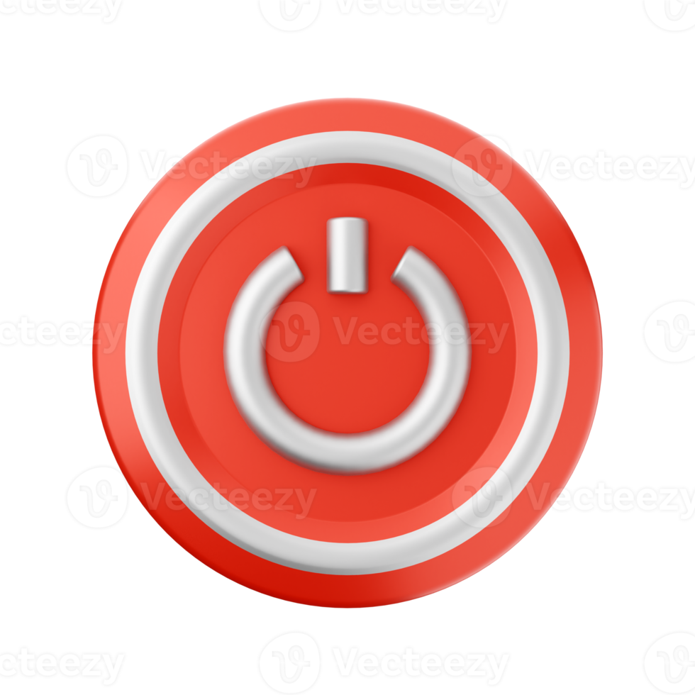 3d on off button png