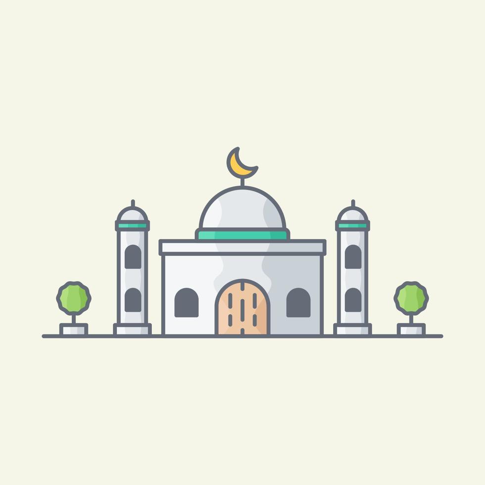 mezquita edificio vector ilustración