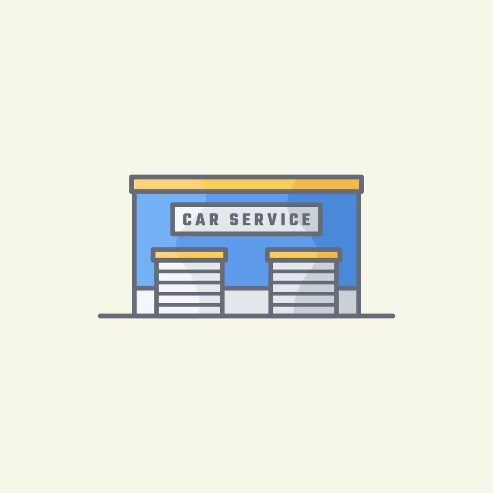 Car service center vector illustration