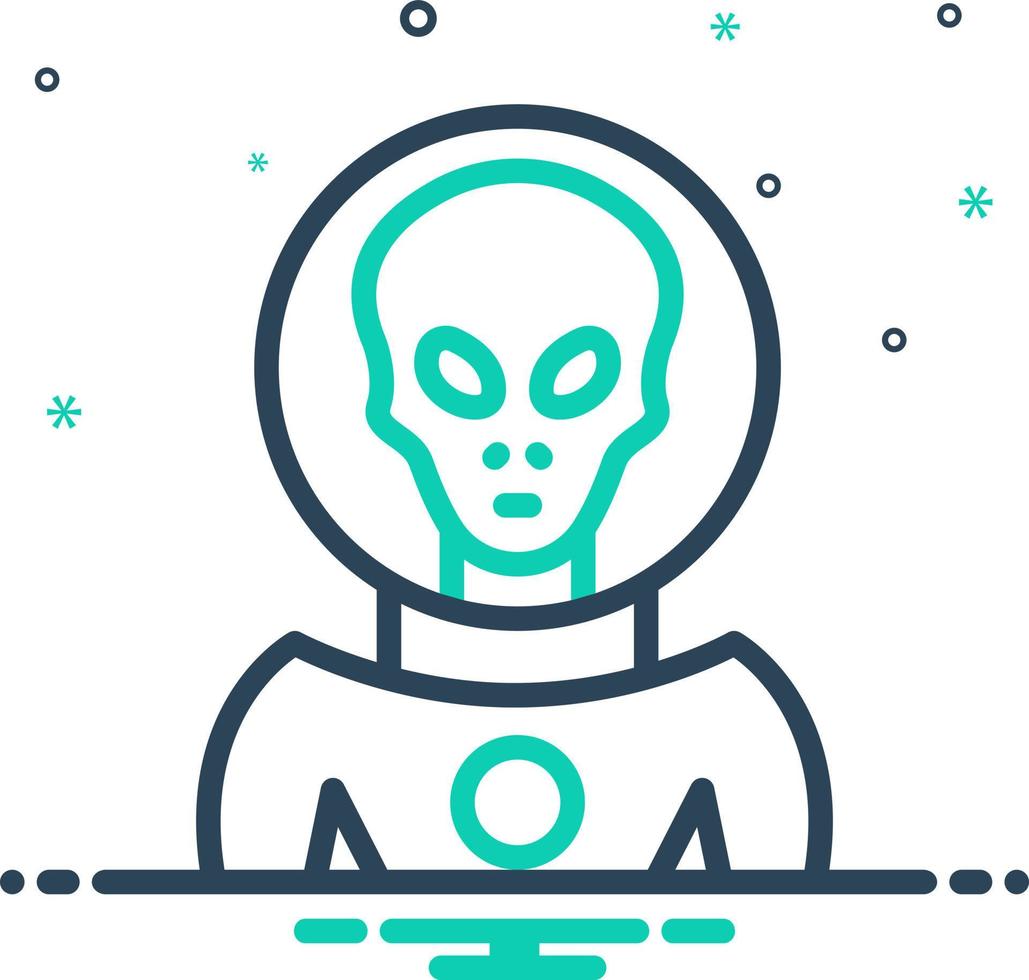 mix icon for alien vector