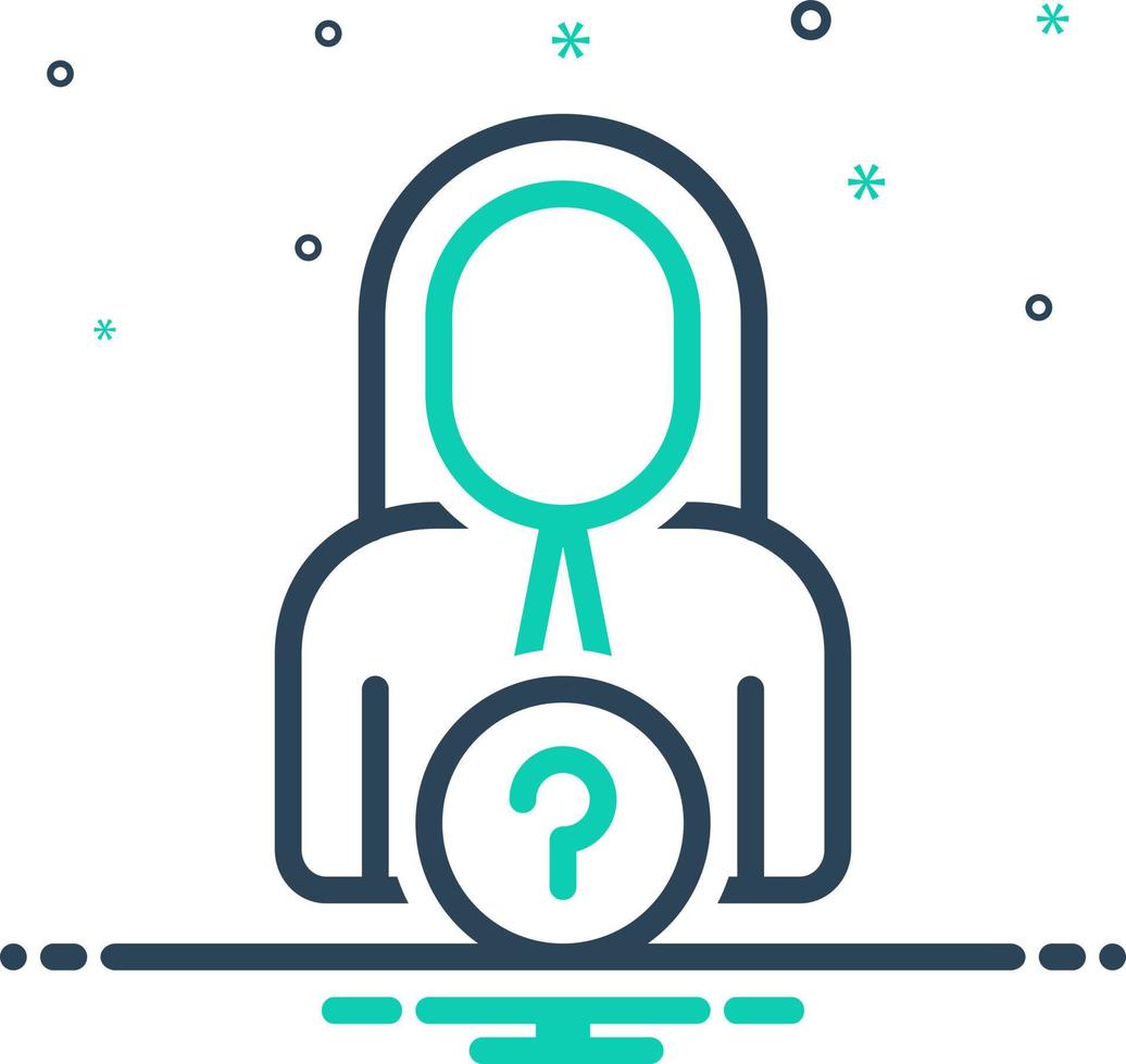 mix icon for stranger vector