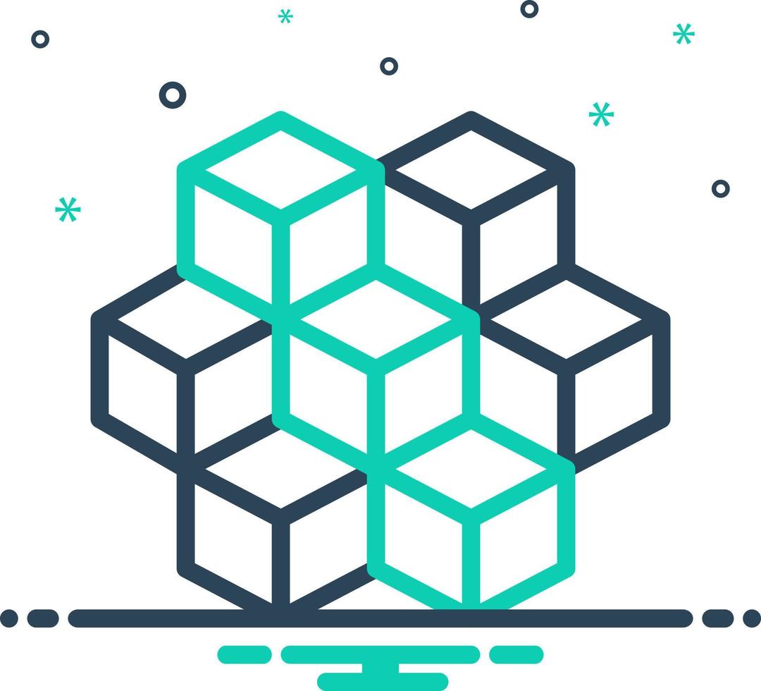 mix icon for cubic vector