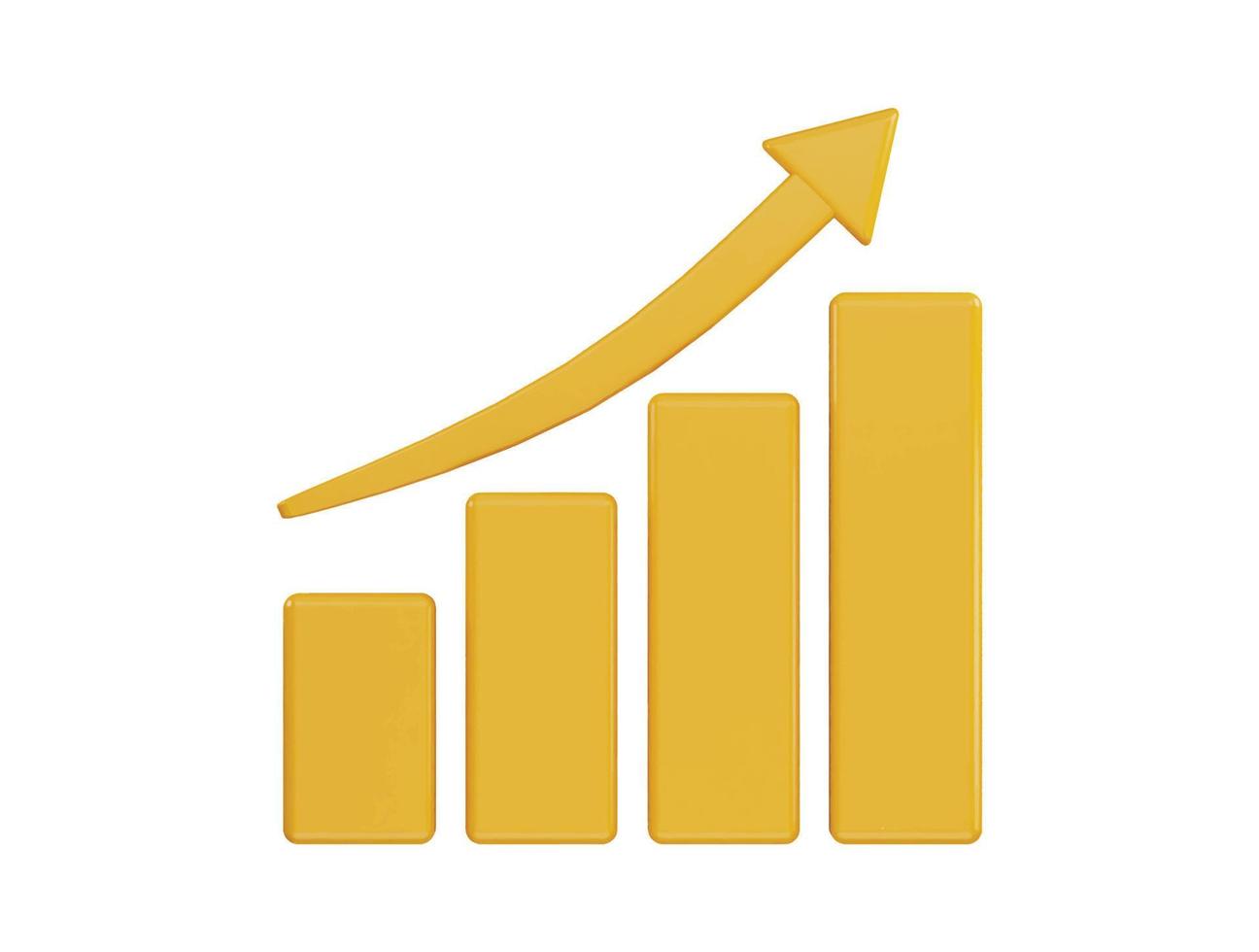 business grow bar chart icon illustration transparent element vector