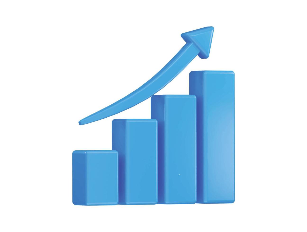 business grow bar chart icon illustration transparent element vector