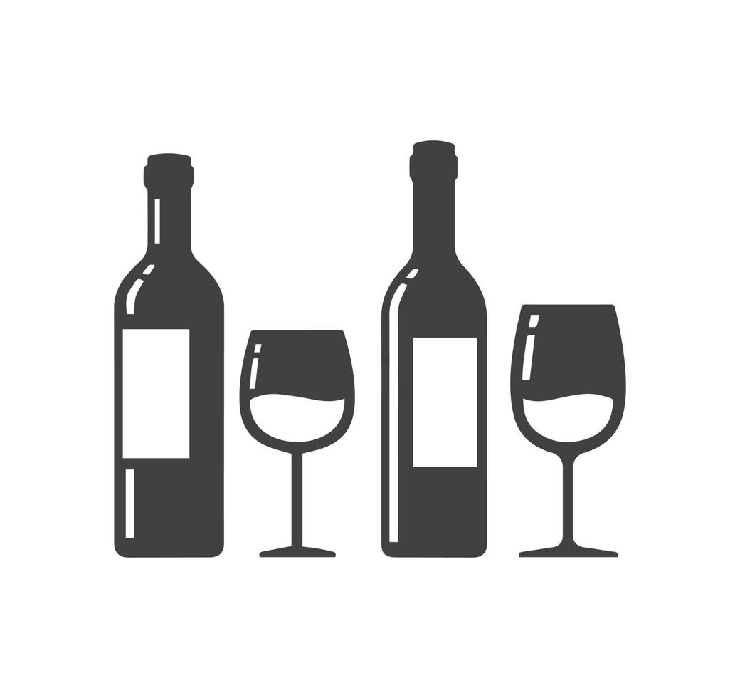 Wine icons vector image