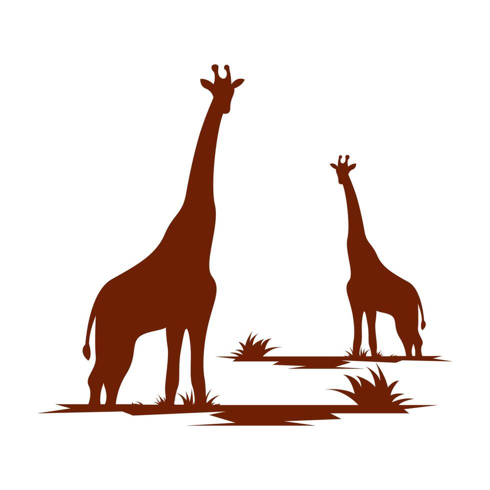 jirafa logo icono diseño vector