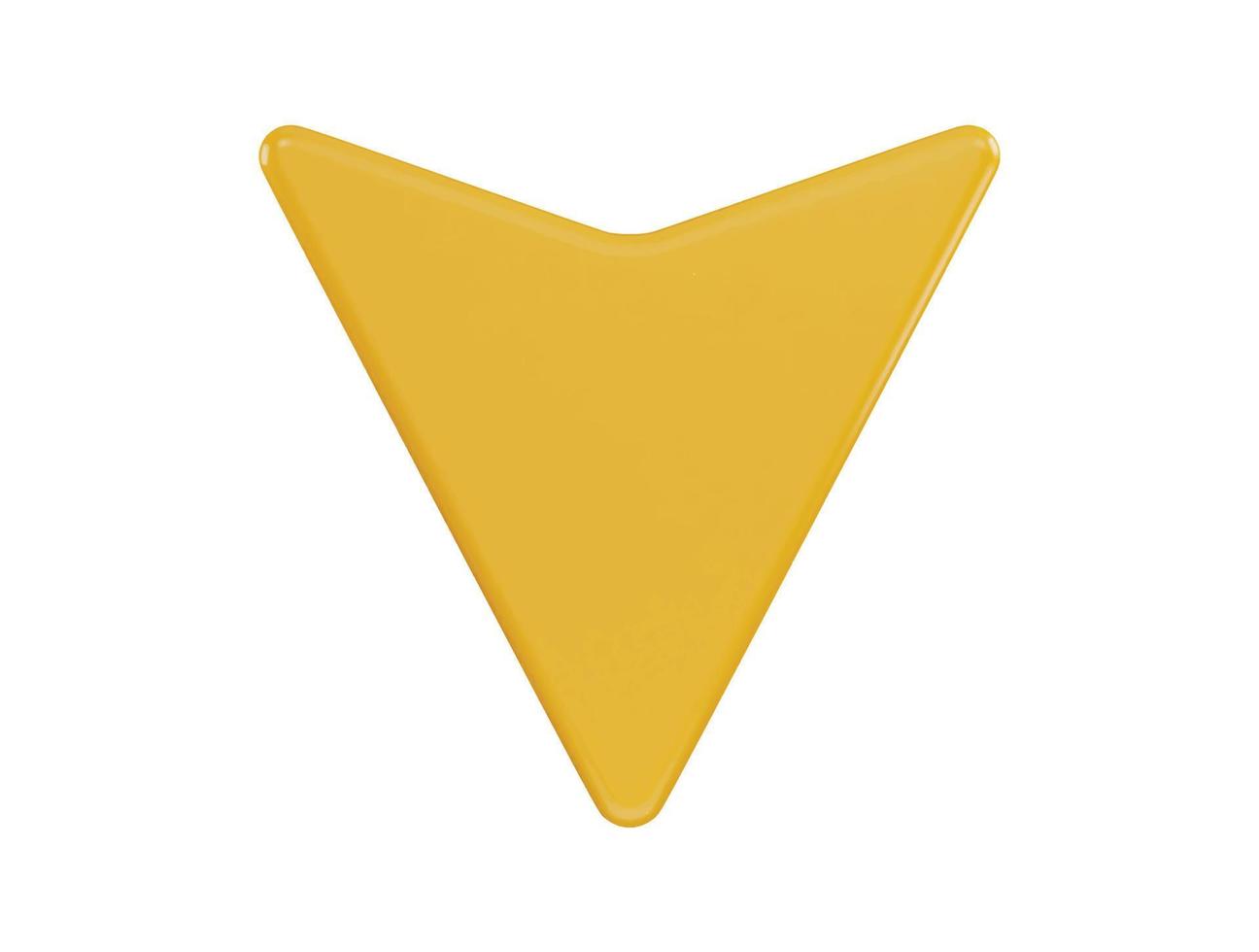 down arrow icon with 3d vector icon illustration transparent element