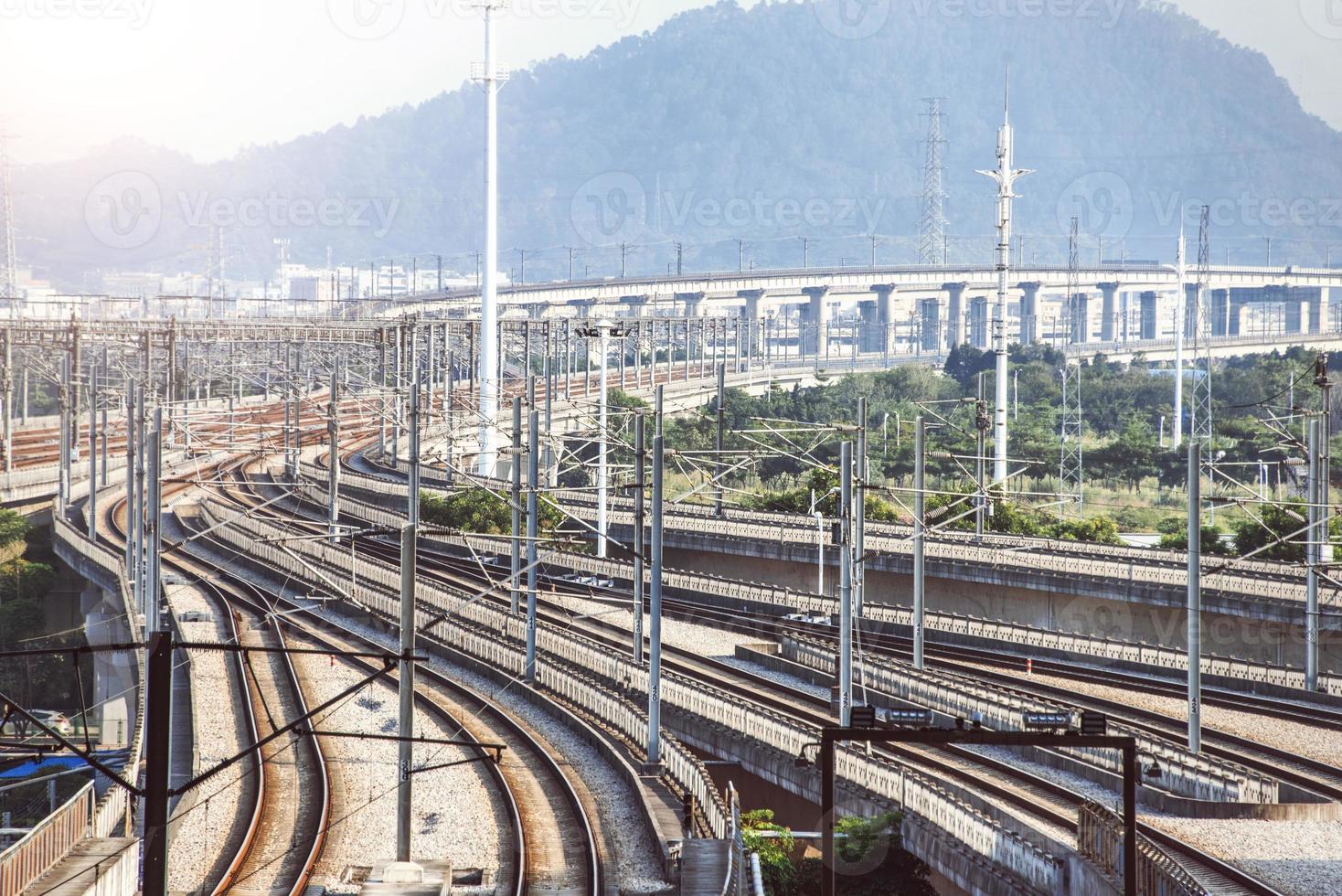 The complex of Highspeed train railway photo