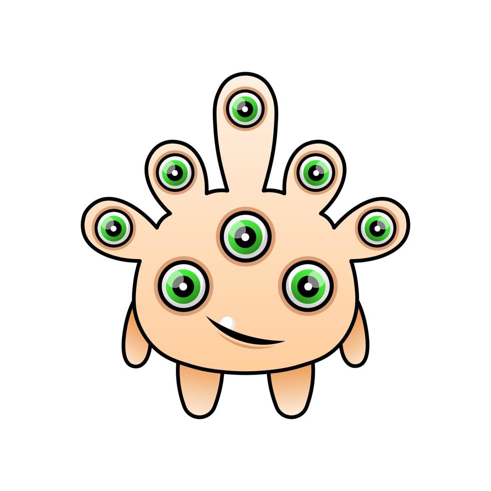 illustration vector alien design happy kawaii