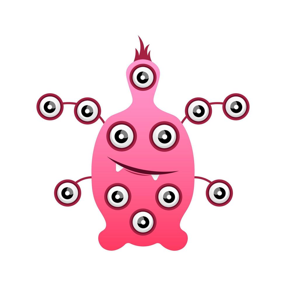 cute illustration mascot alien design kawaii vector