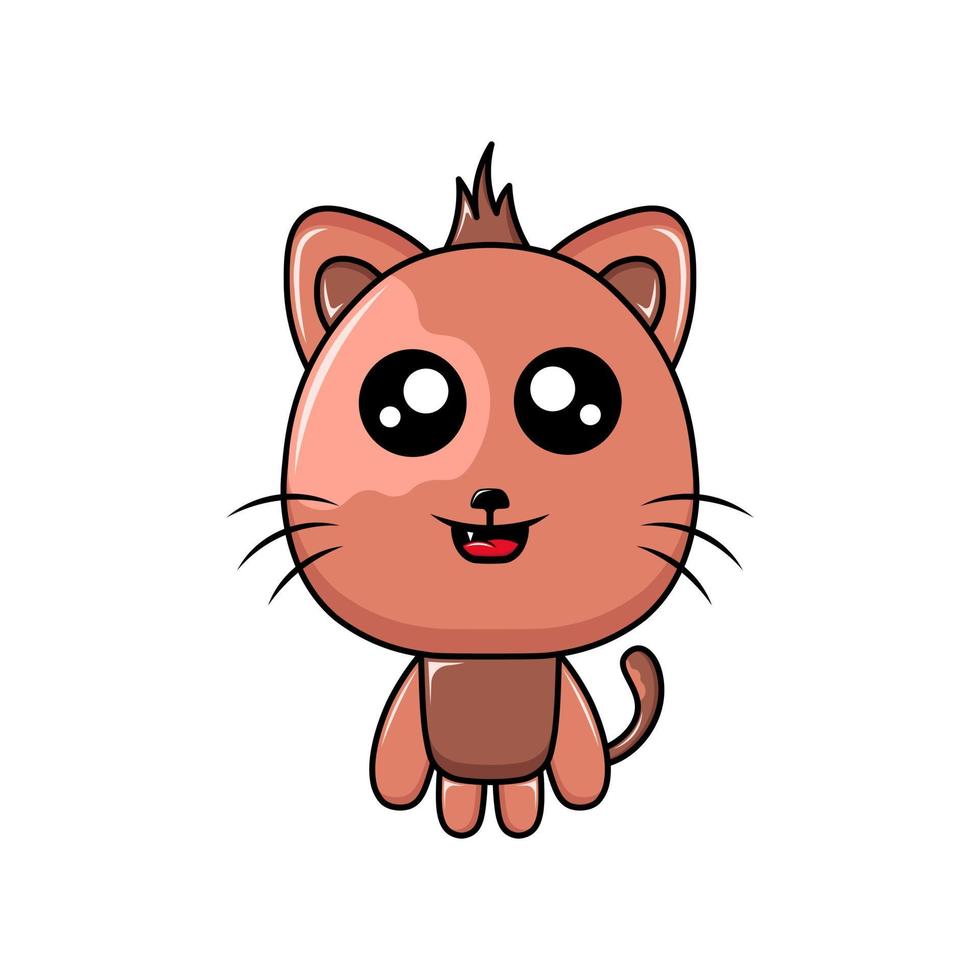 linda vector gato diseño mascota kawaii