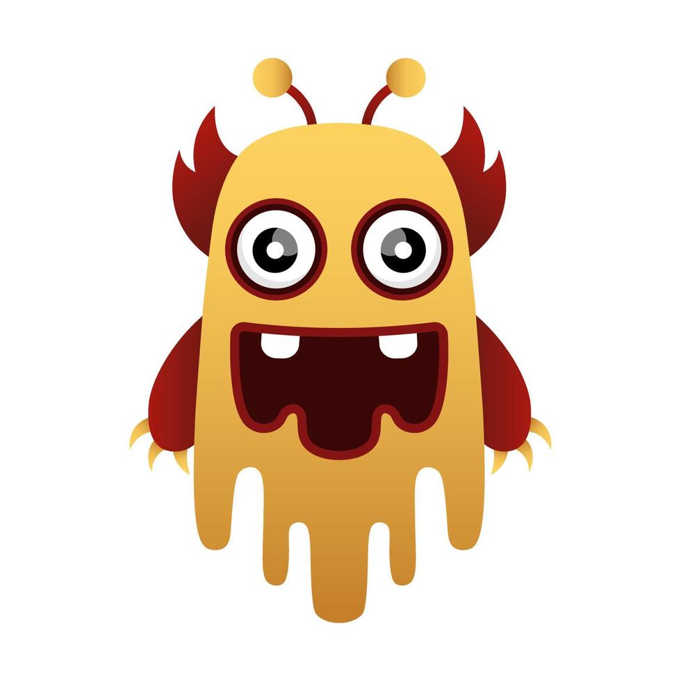 illustration unique monster design mascot vector