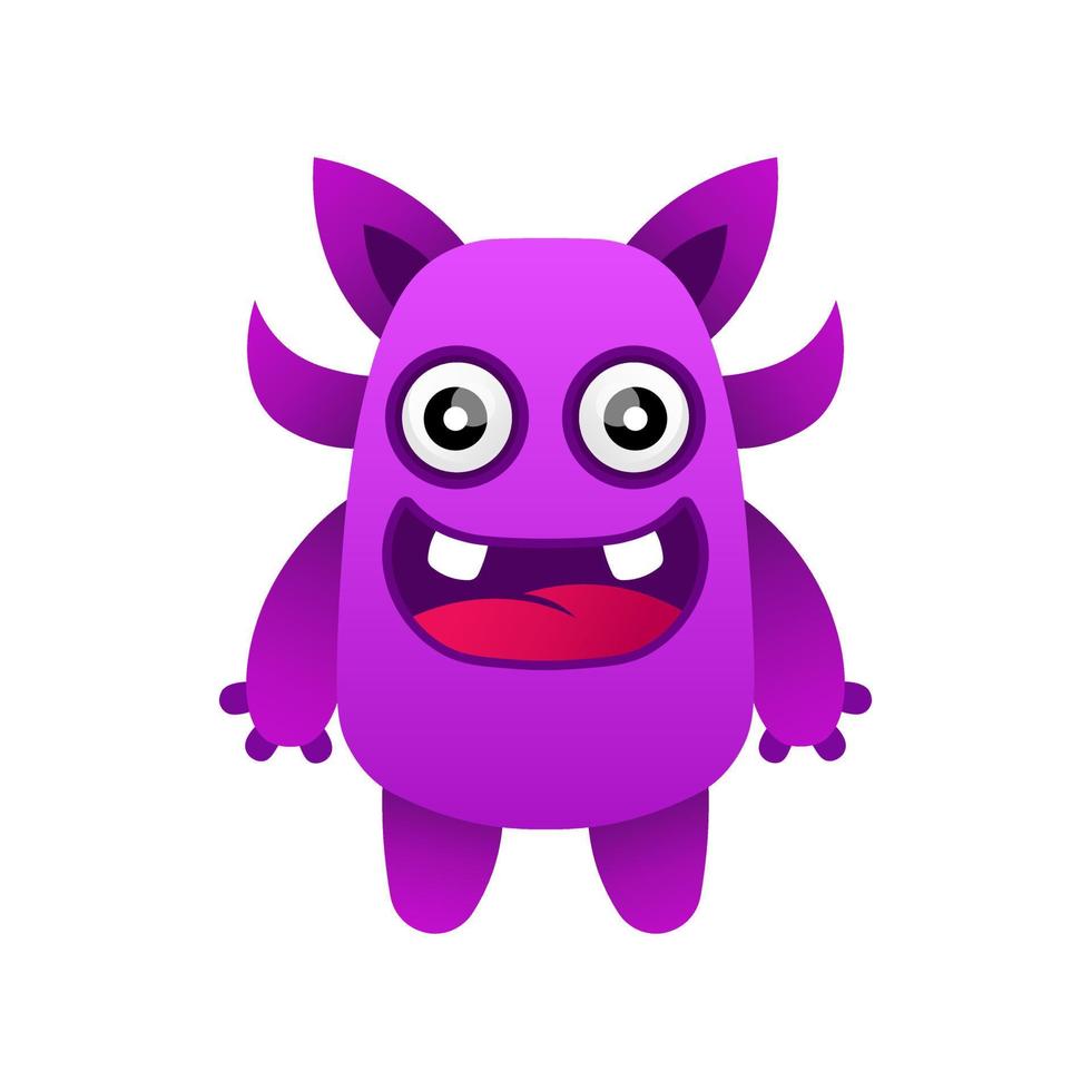 happy illustration monster design kawaii vector