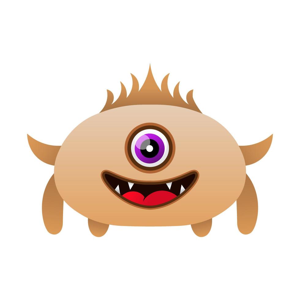 illustration vector monster design happy kawaii