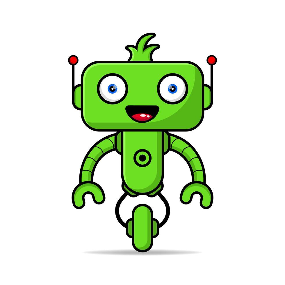 vector robot diseño mascota kawaii