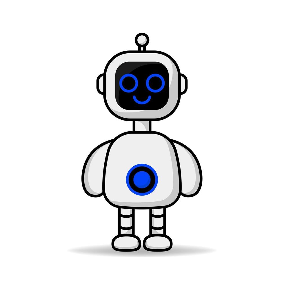 vector robot design mascot kawaii