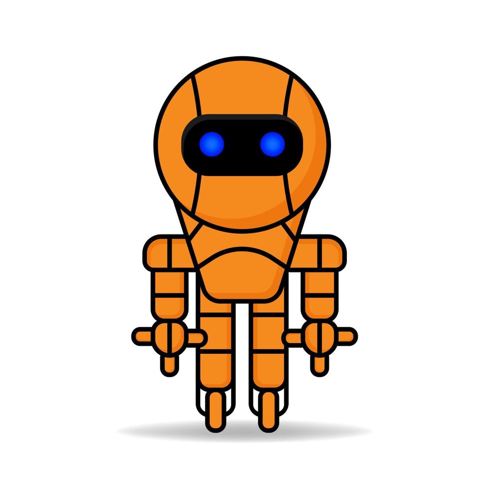 vector robot diseño mascota kawaii