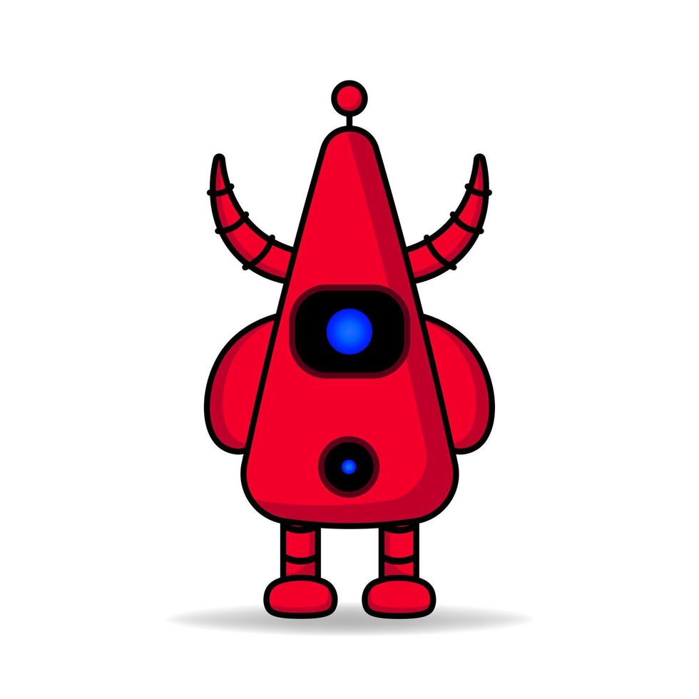 linda robot mascota diseño kawaii vector