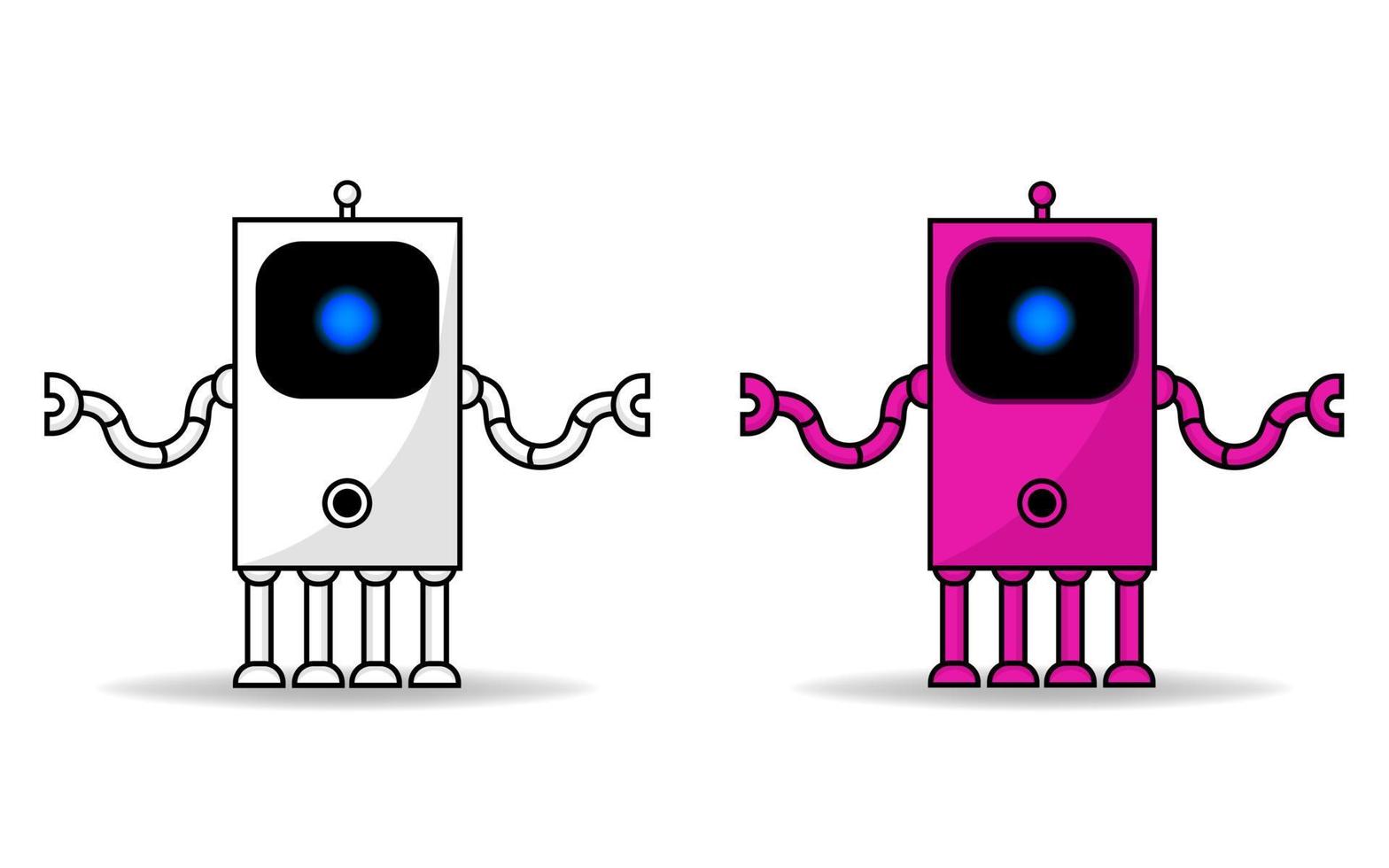 vector robot design mascot kawaii