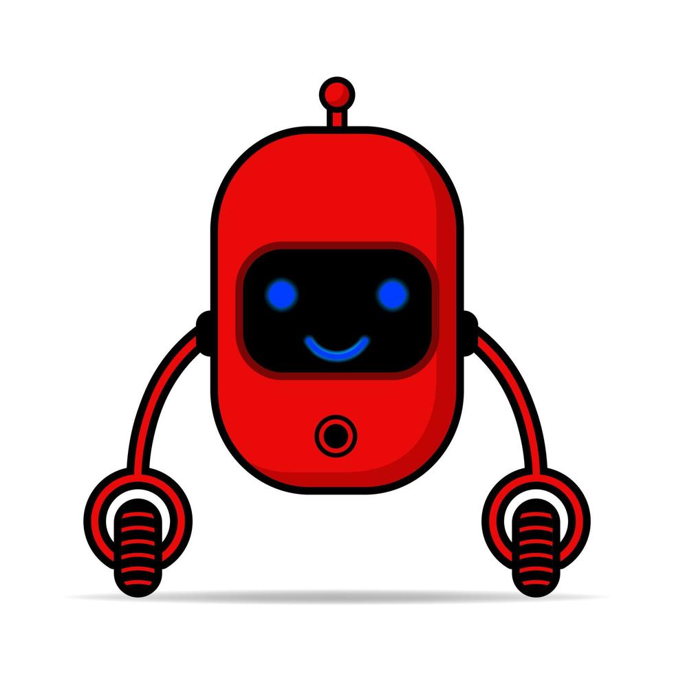 vector robot design mascot kawaii