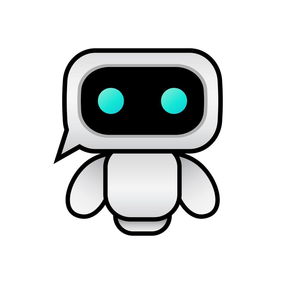 illustration vector chat robot design kawaii