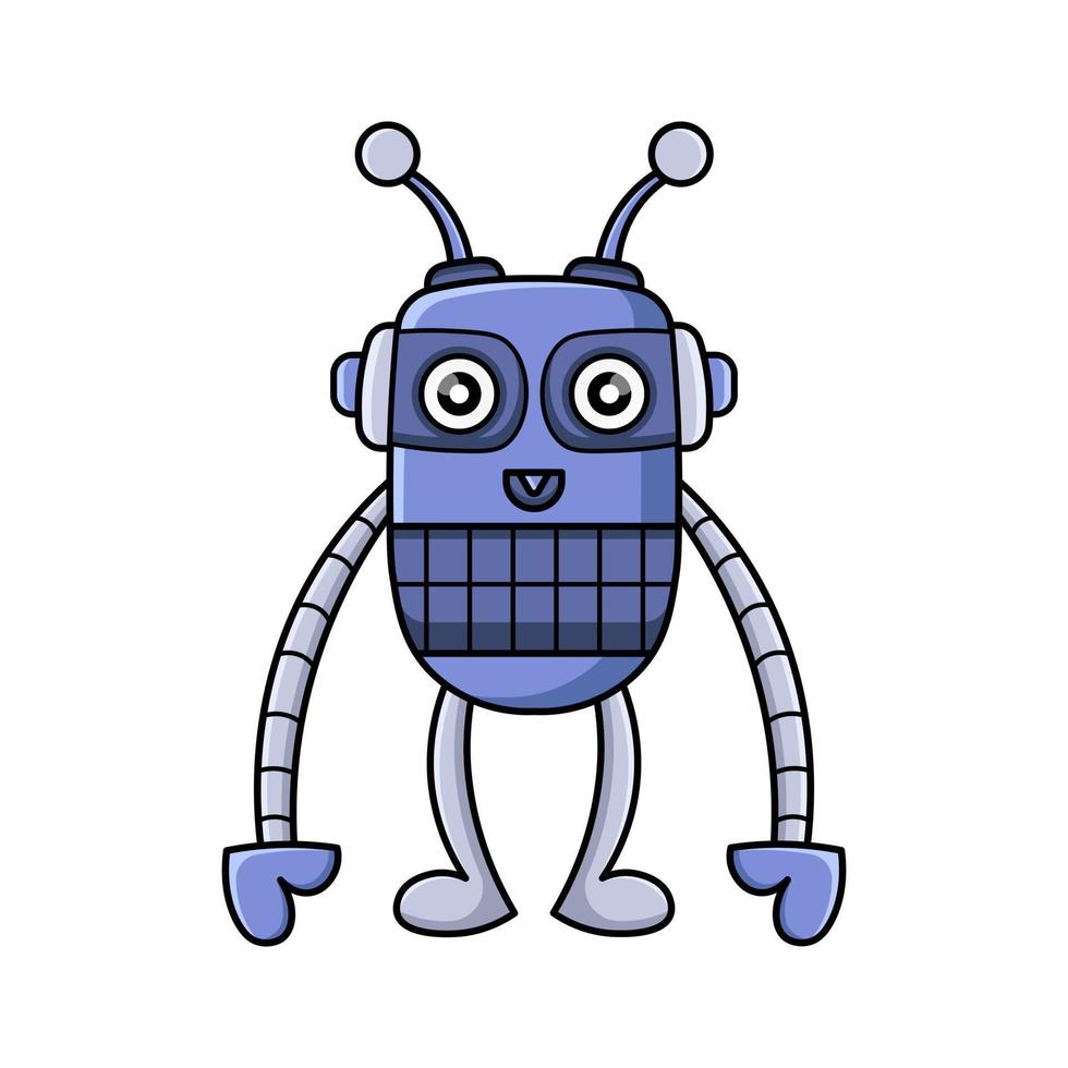 illustration vector robot design kawaii