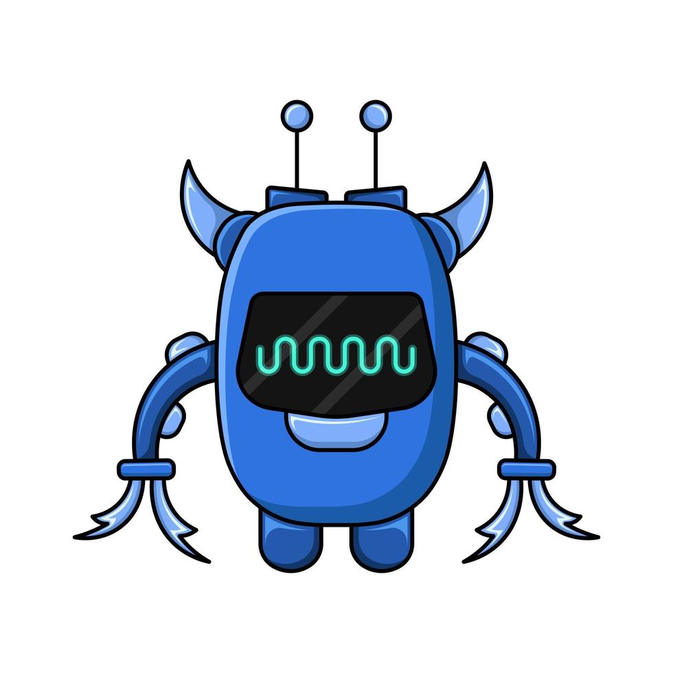 modern battle robot design vector illustration