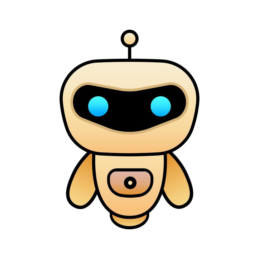 cute illustration design robot vector