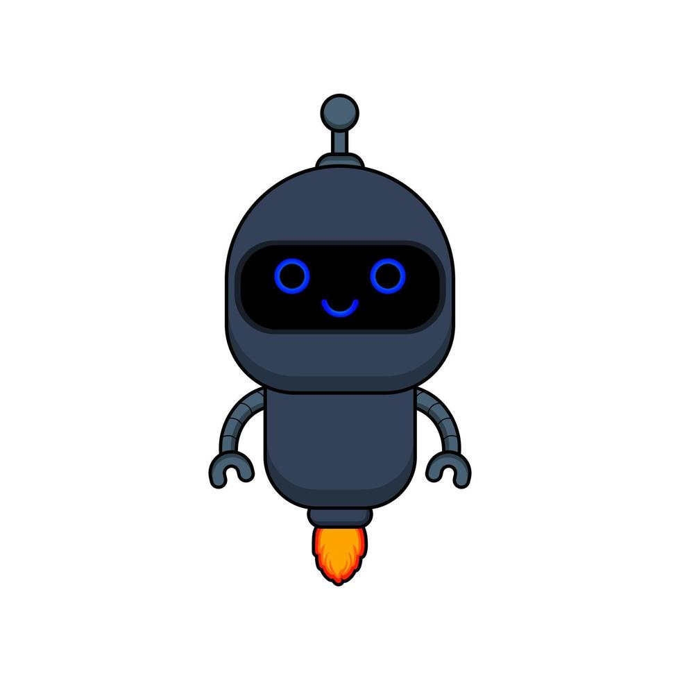 Vector robot design mascot kawaii