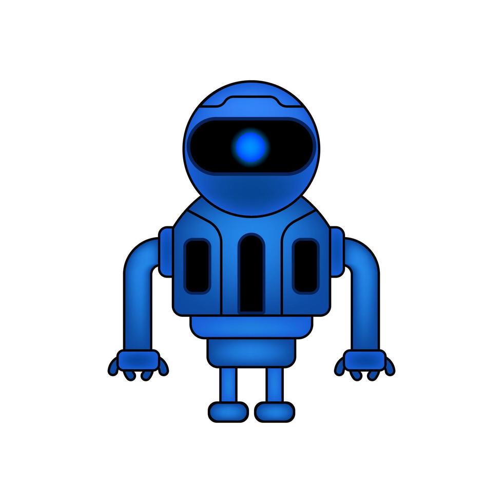 illustration vector robot design happy kawaii