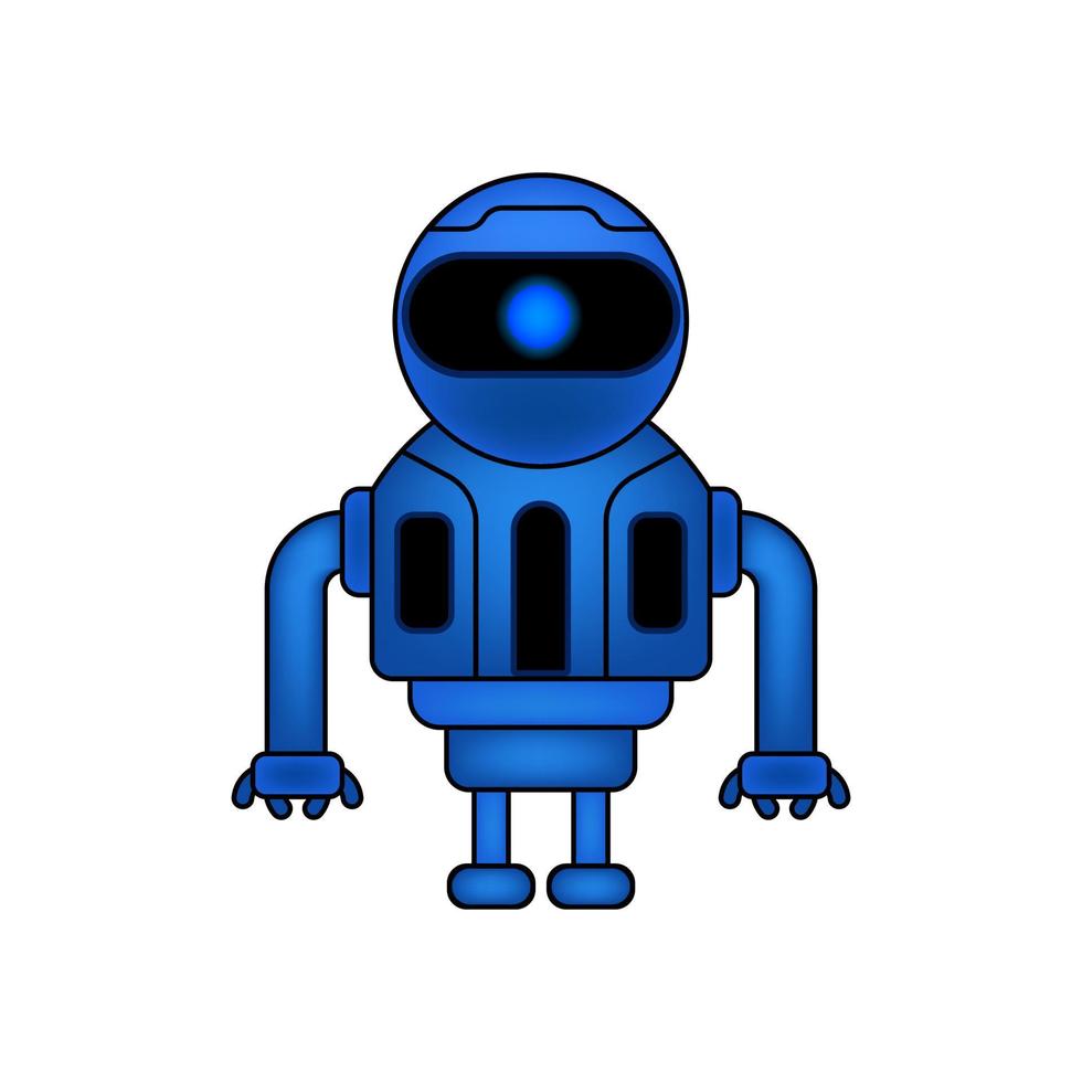 illustration vector robot design happy kawaii