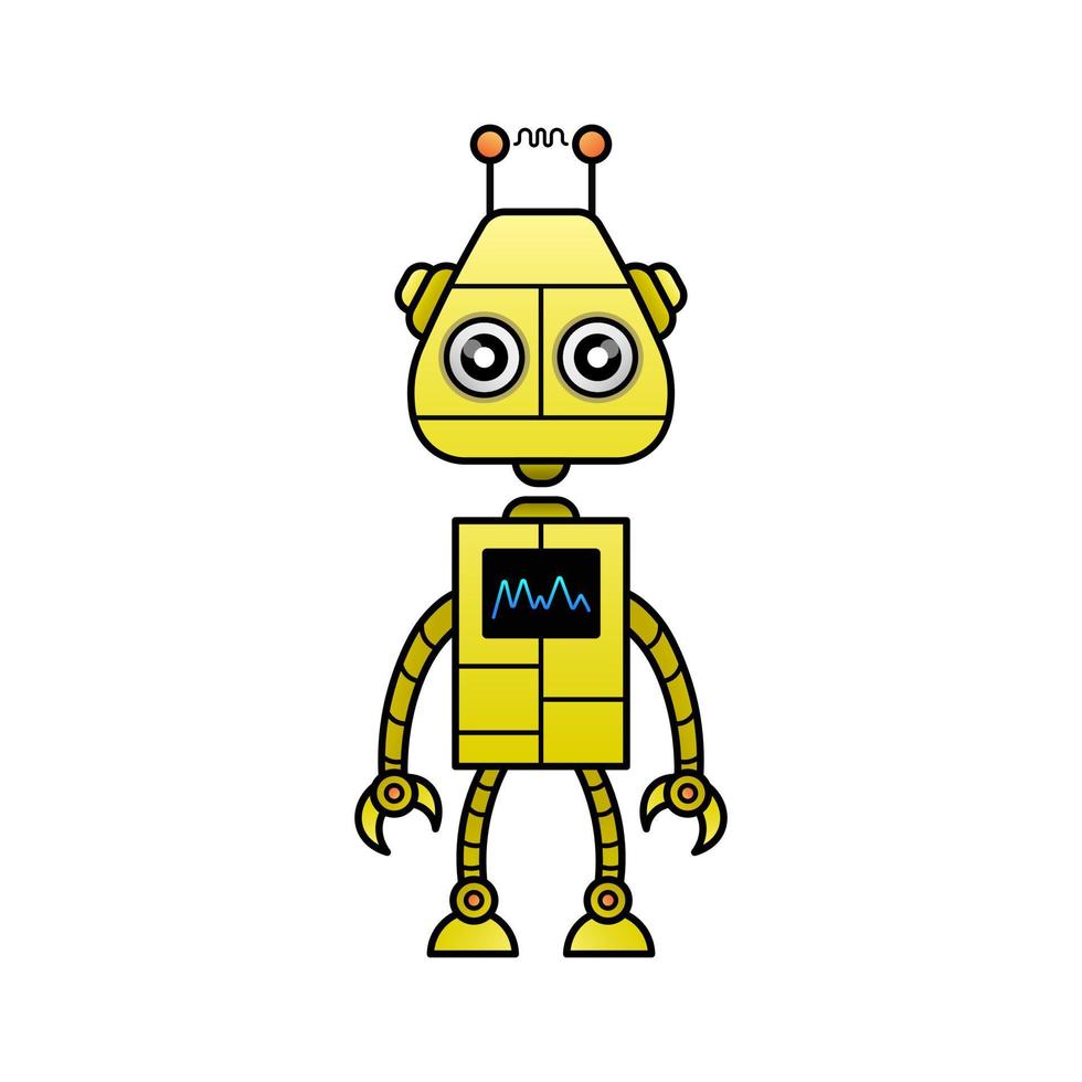Vector robot design mascot kawaii