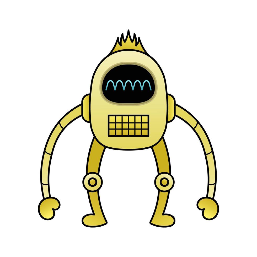 illustration vector robot design happy kawaii