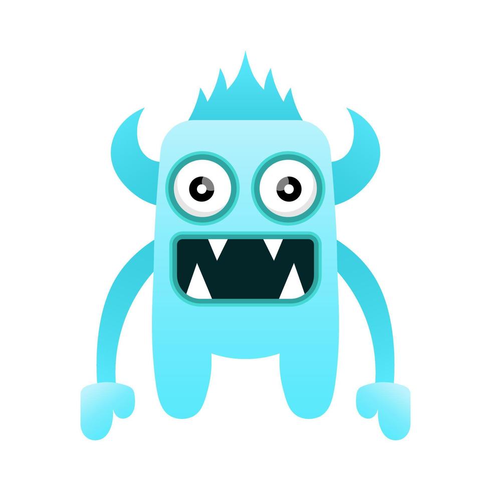 mascota de diseño de monstruo único de ilustración vector