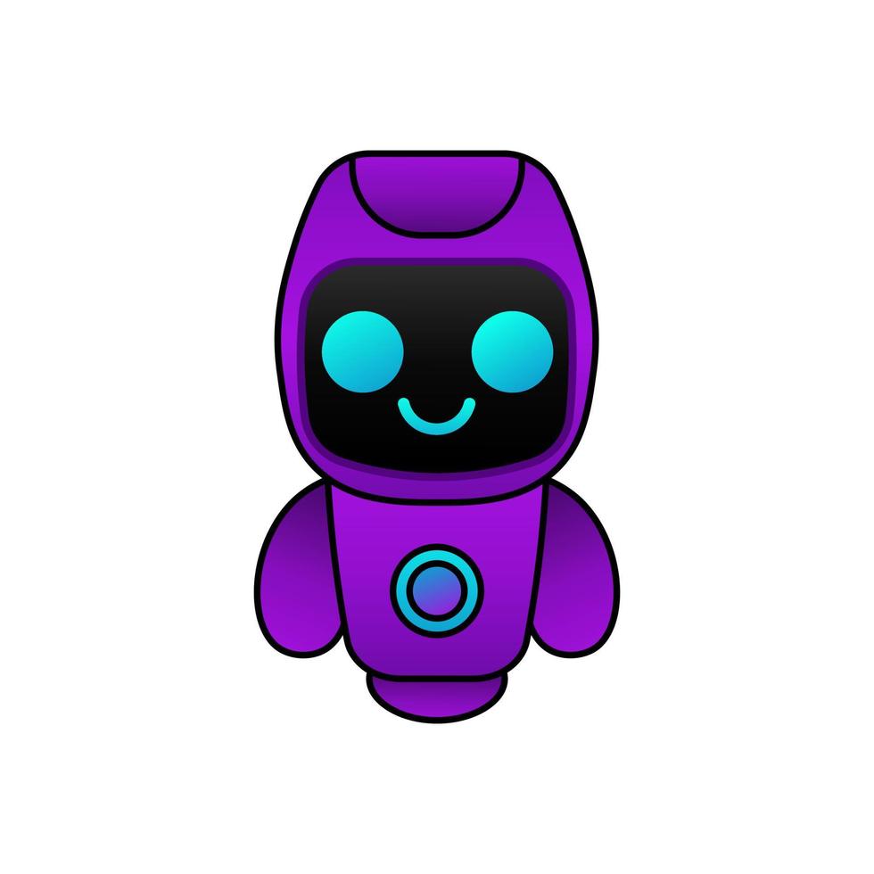 contento ilustración robot diseño kawaii vector