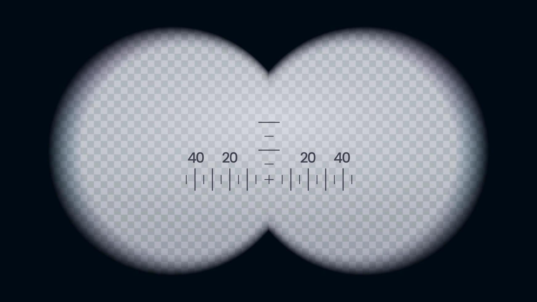 Binoculars view, vector frame in shape of glasses