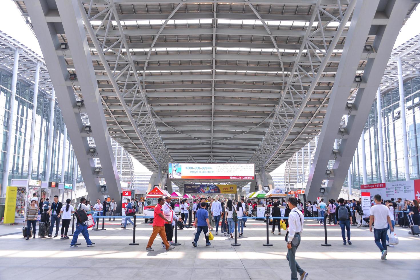GUANGZHOU, CHINA - OCT 26, 2017-The view at China Import and Export Fair, Canton Fair Complex in Guangzhou China. It is the largest trade fair in China. photo