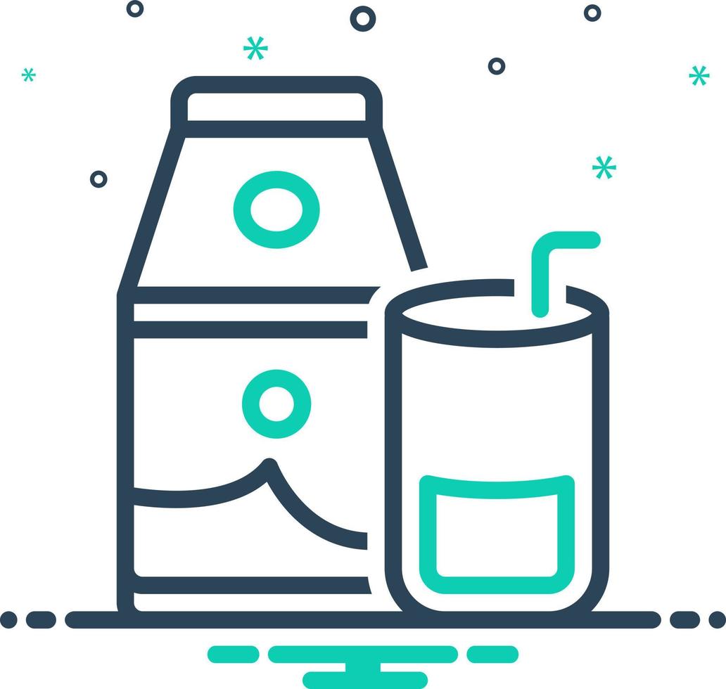 mix icon for milk vector