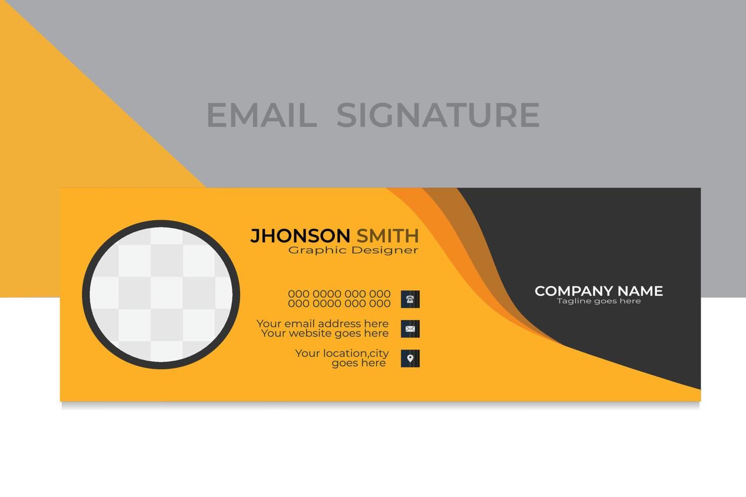 corporate clean vector email signature template design