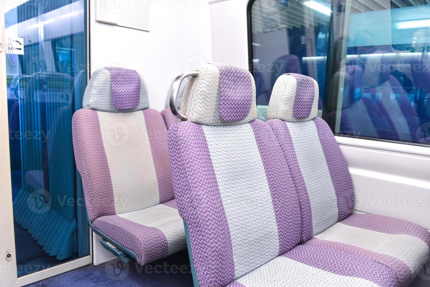 The comfortable chair in modern public transportation photo