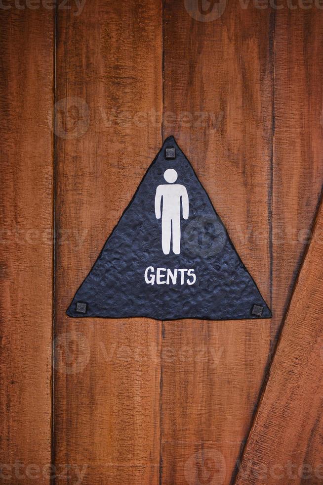 Public restroom sign for male photo