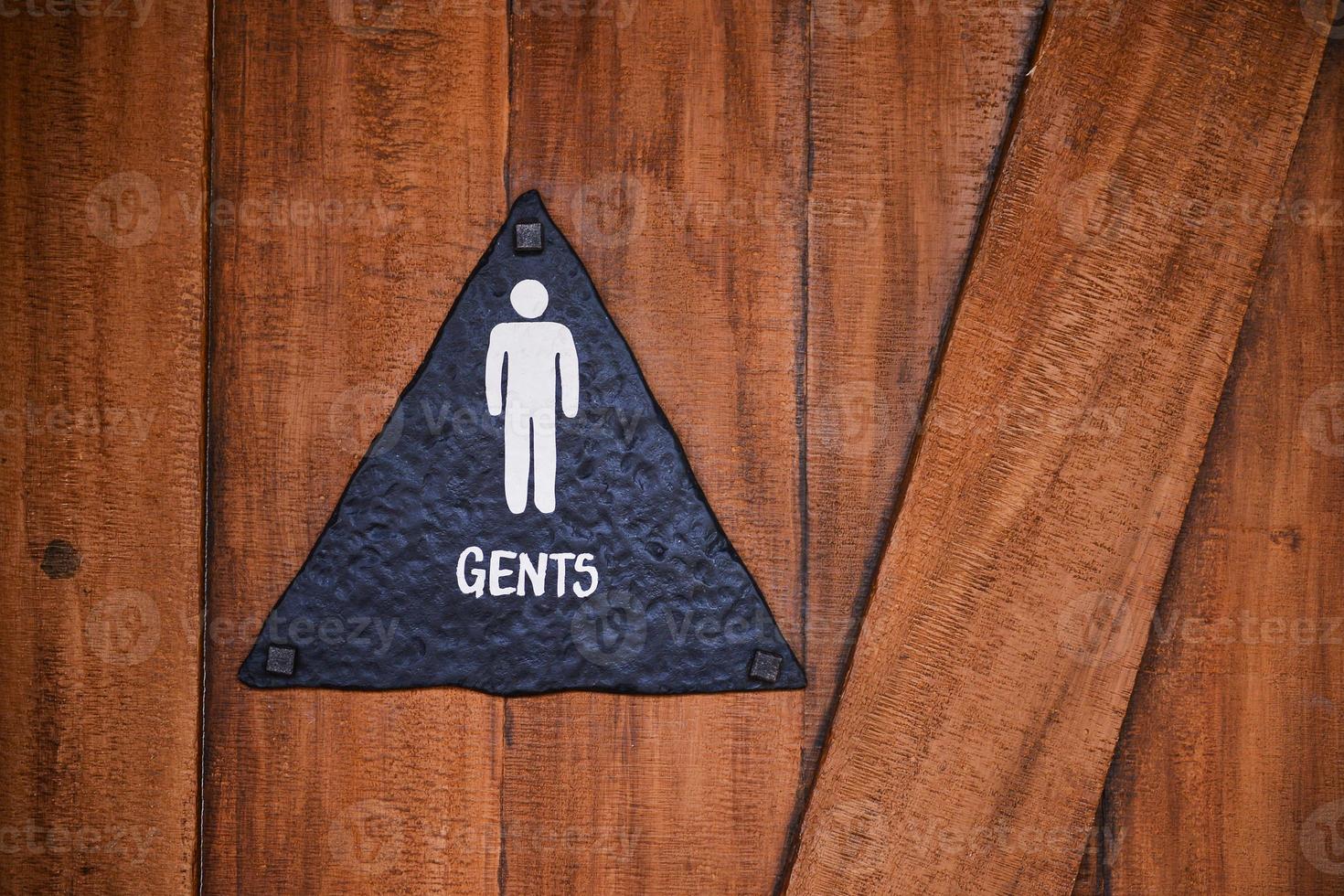 Public restroom sign for male photo