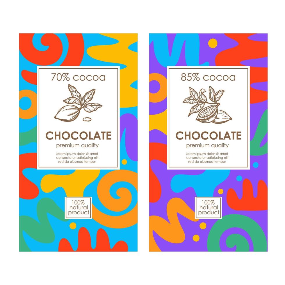 ABSTRACT CHOCOLATE PACK Bright Color Set In African Style vector