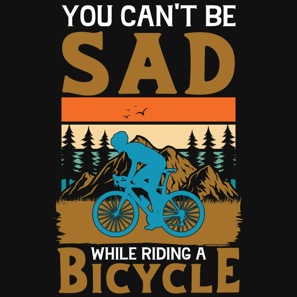 montaña andar en bicicleta gráficos camiseta diseño vector