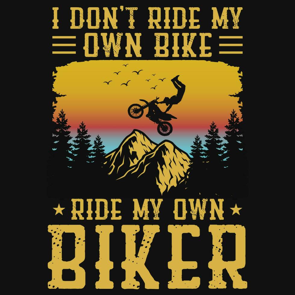 montaña andar en bicicleta gráficos camiseta diseño vector