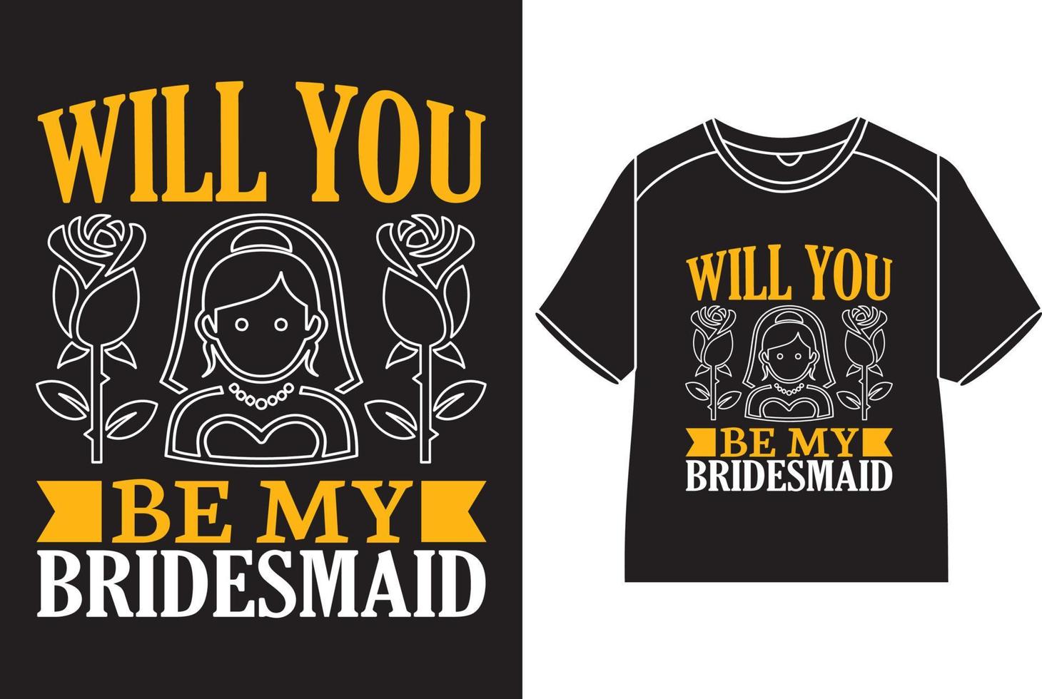 Will you be my bridesmaid SVG vector