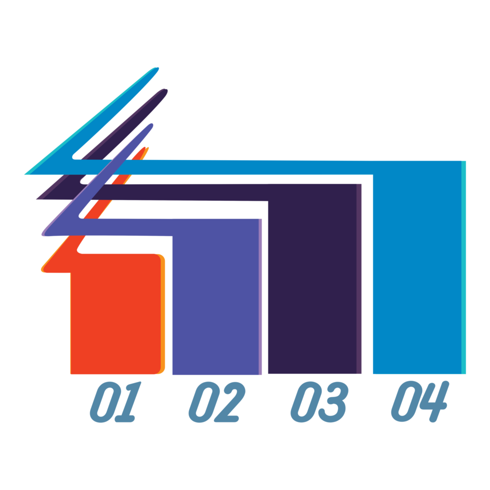 Geschäft 1234 Schritt Optionen Infografiken Grafik Design Vorlage png